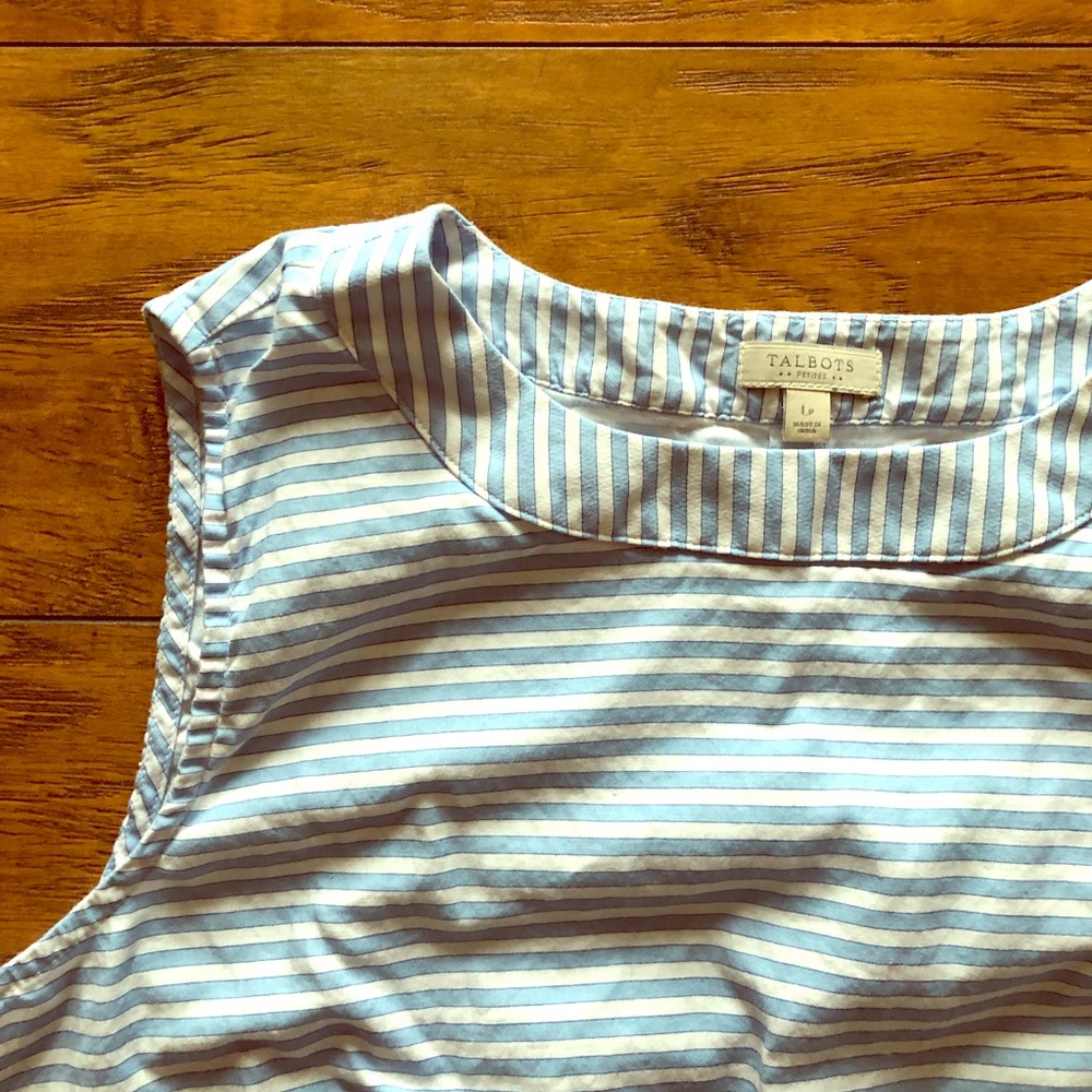 Talbots shell cotton blend hem top